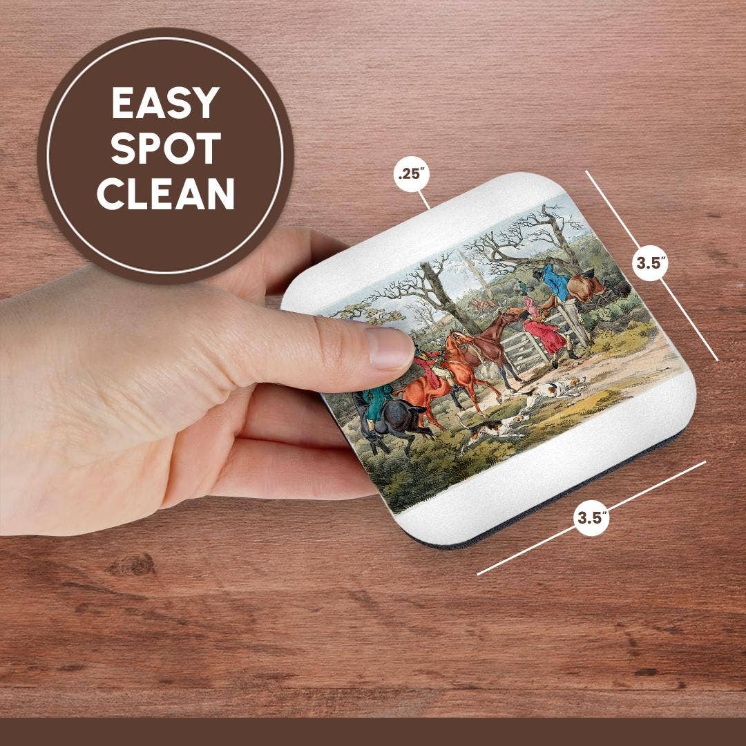 3dRose - Wholesale Onderzetters - 3dRose, Vintage Vossenjacht Scène, Onderzetter13