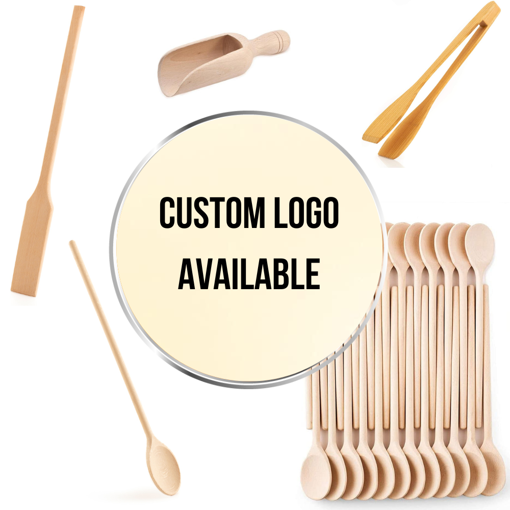 Mr. Woodware - Vendita all'ingrosso Utensile/attrezzo da cucina - Paletta in legno per cucinare - [LOGO PERSONALIZZATO DISPONIBILE]5