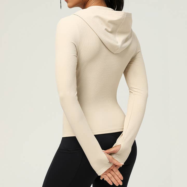 Sodalemon - Vendita all'ingrosso Giacca sportiva - Donna - Giacche con cappuccio per sport all'aperto con cerniera a costine7