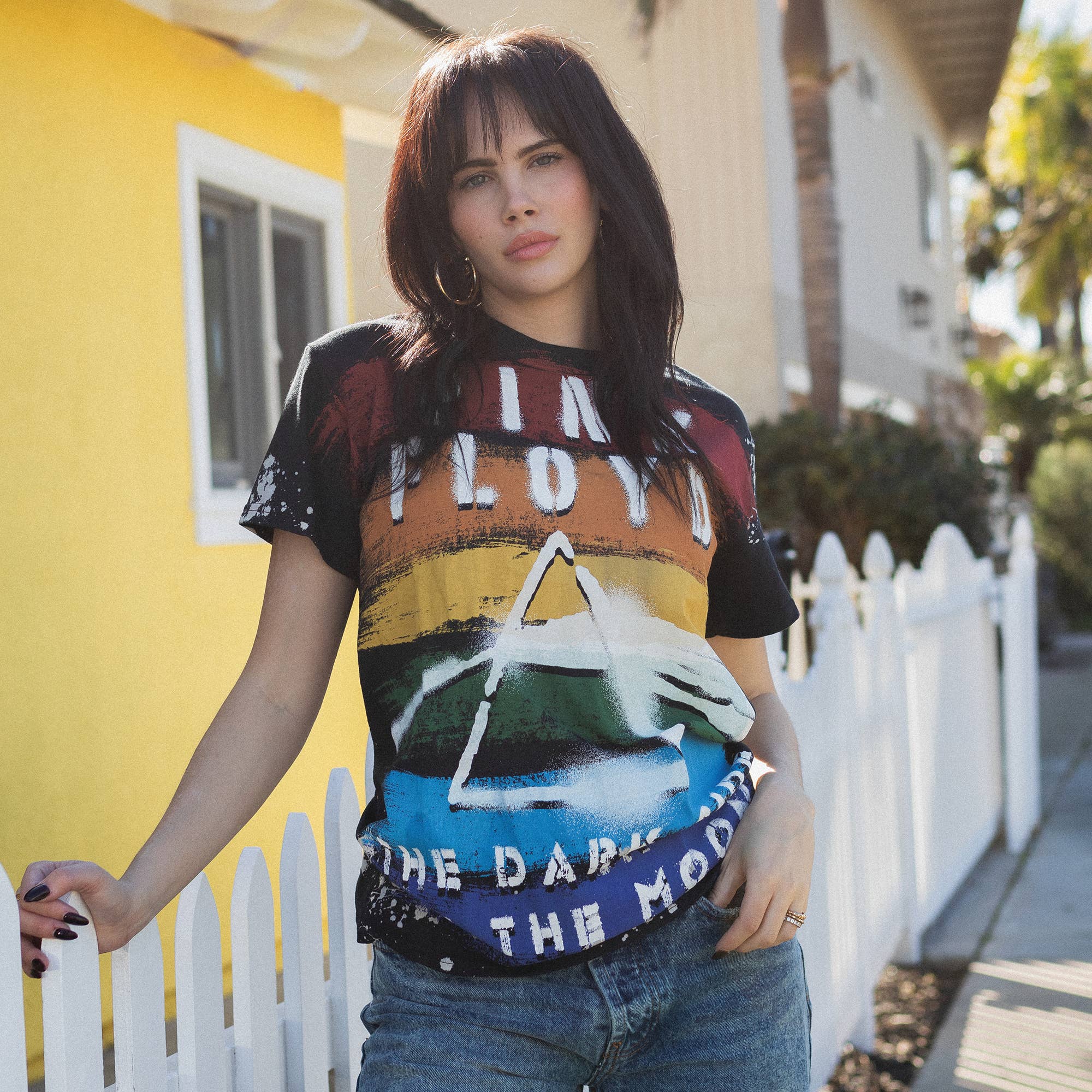 Life Clothing Co - Wholesale Screen Printed T-Shirt - Women's - Pink Floyd Tie Dye Tee1