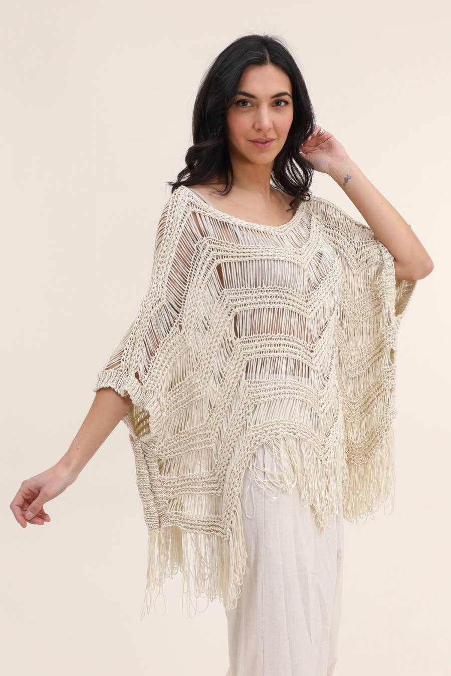 la maison des fibres naturelles - Vente Pull en maille – femme - Maille de coton pull de plage 1345 100%coton3