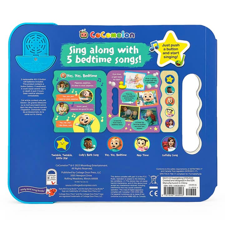 Cottage Door Press - Wholesale Book - Kids - CoComelon Yes, Yes, Bedtime Song Sound Book