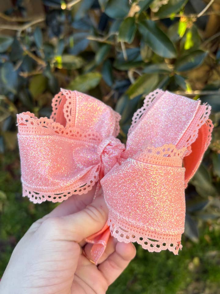 Georgia Peach Bow for wholesale by Pretty Knots Bow Company