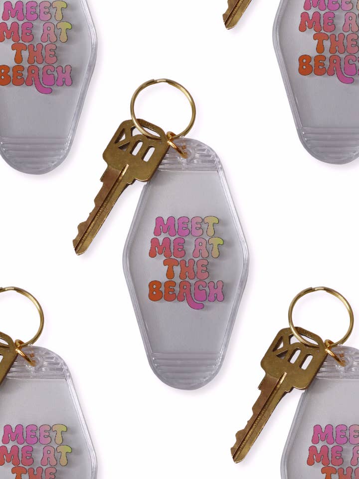 Meet Me At The Beach | Motel Keychain for wholesale by Electric Feels Company