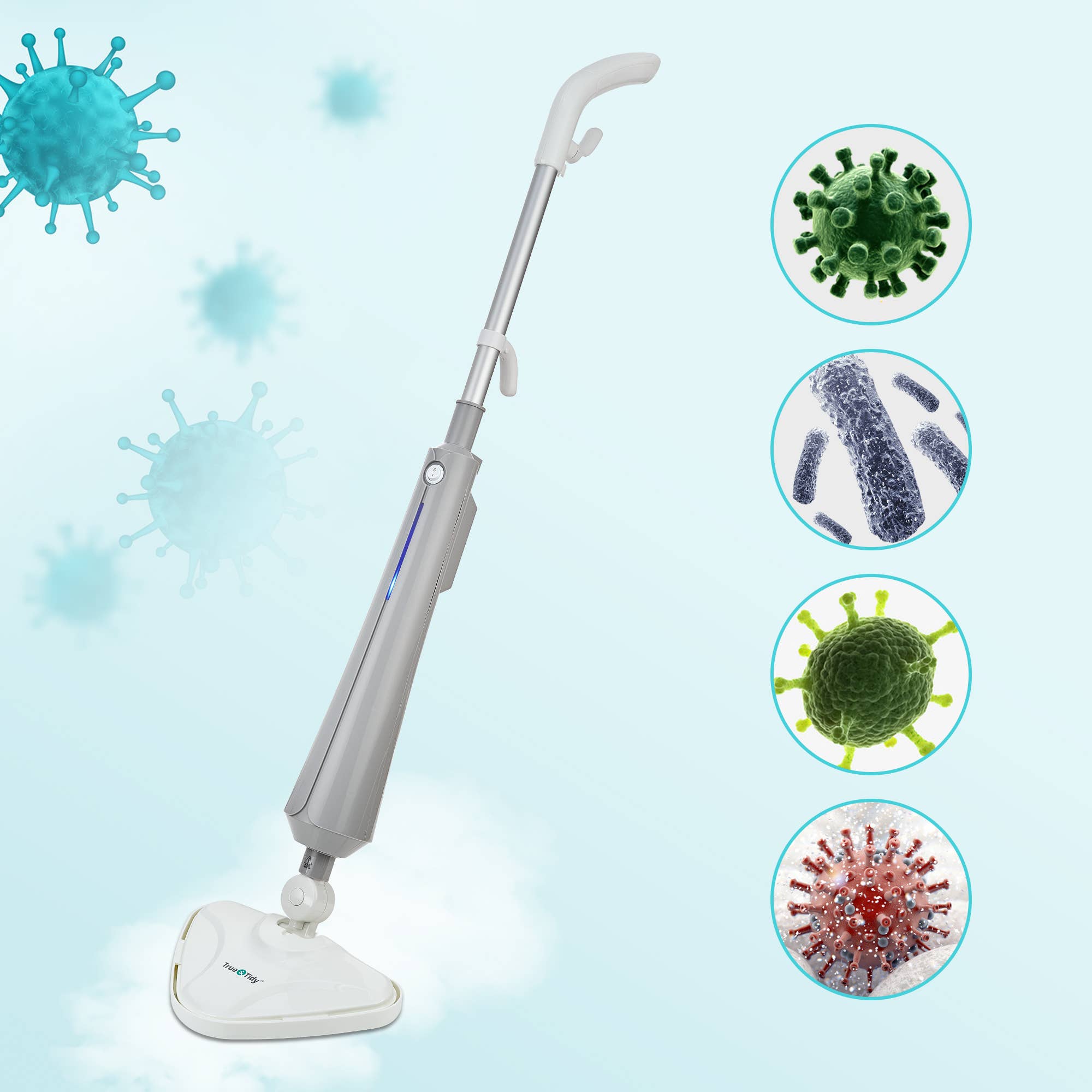 True & Tidy - Wholesale Mop - 1300 Watt Steam Mop Deluxe Set9