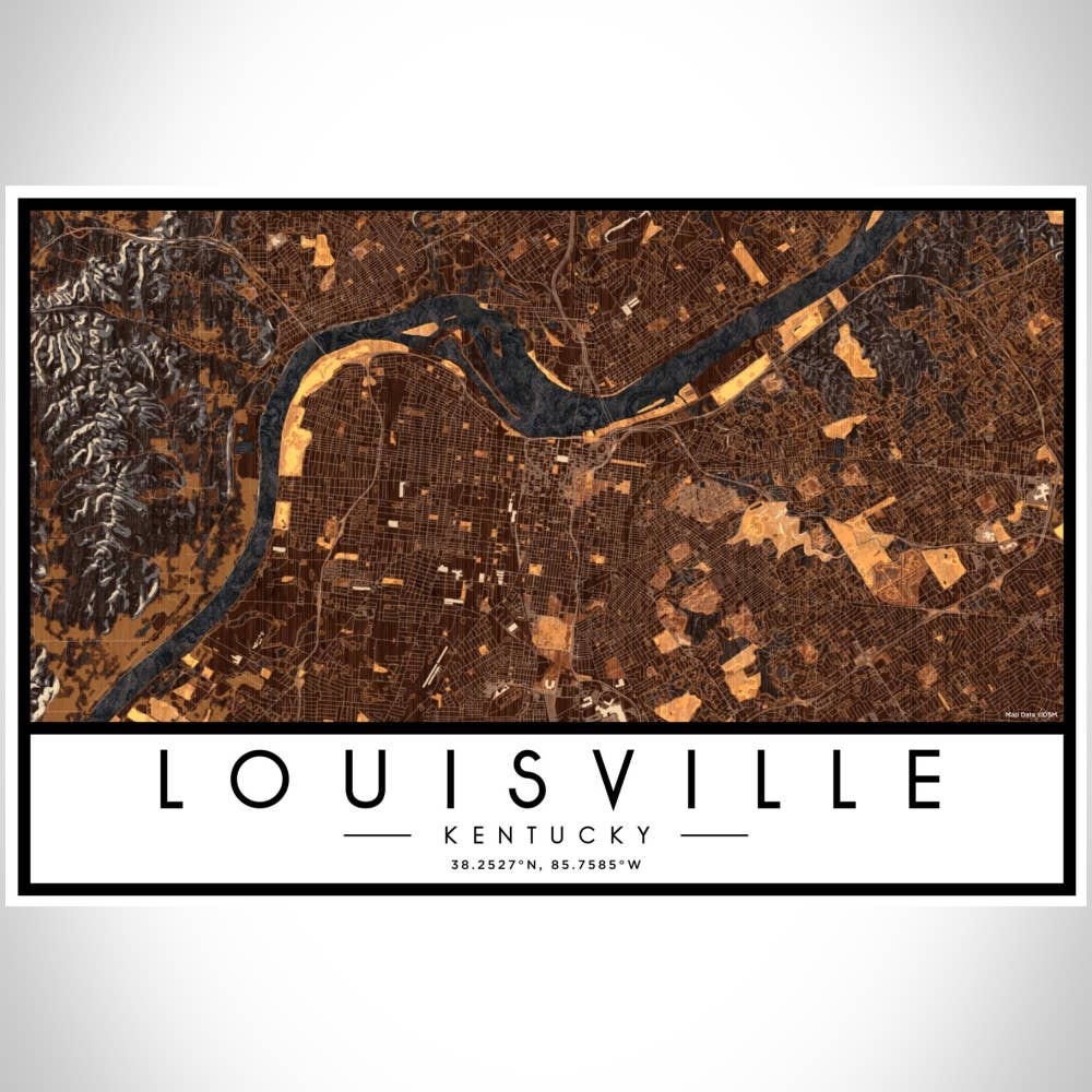 JACE.design - Wholesale Art Print - Louisville KY Map Print Ember3