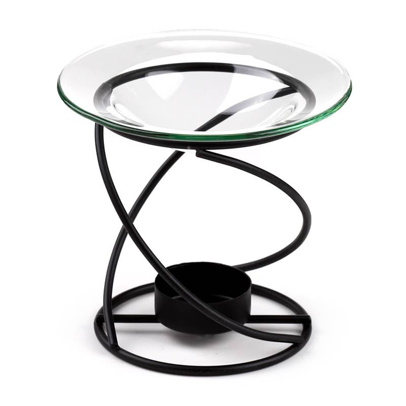 Puckator Ltd - Wholesale Oil Warmer - Black Thin Metal Spiral Oil and Wax Burner1