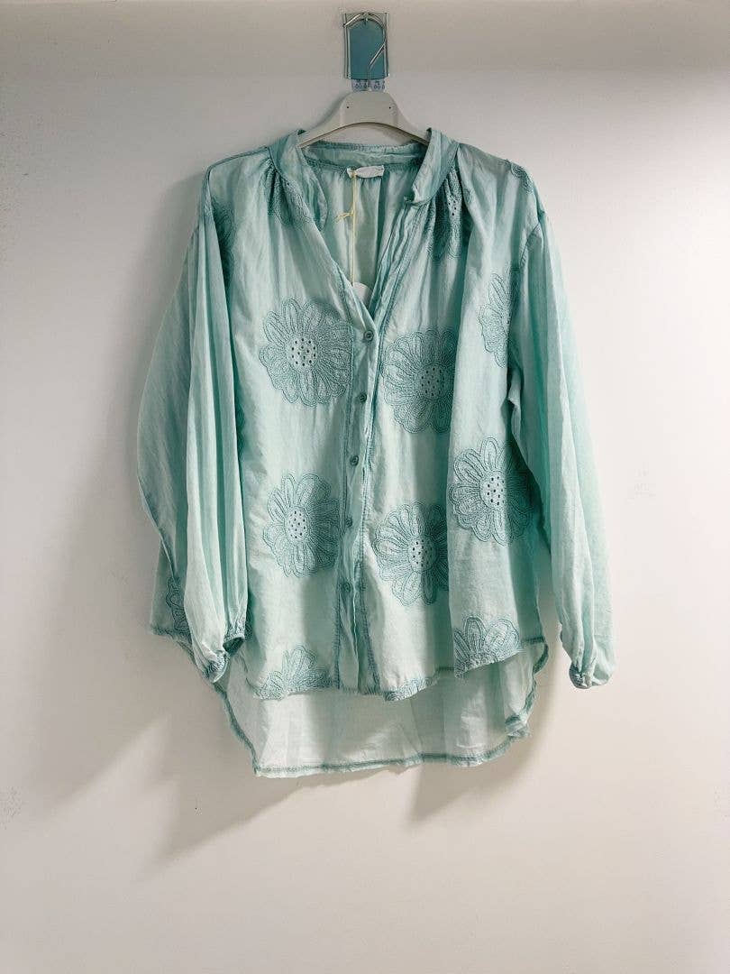 Happy look - Wholesale Button Down Shirt - Women's - Embroidered blouse3