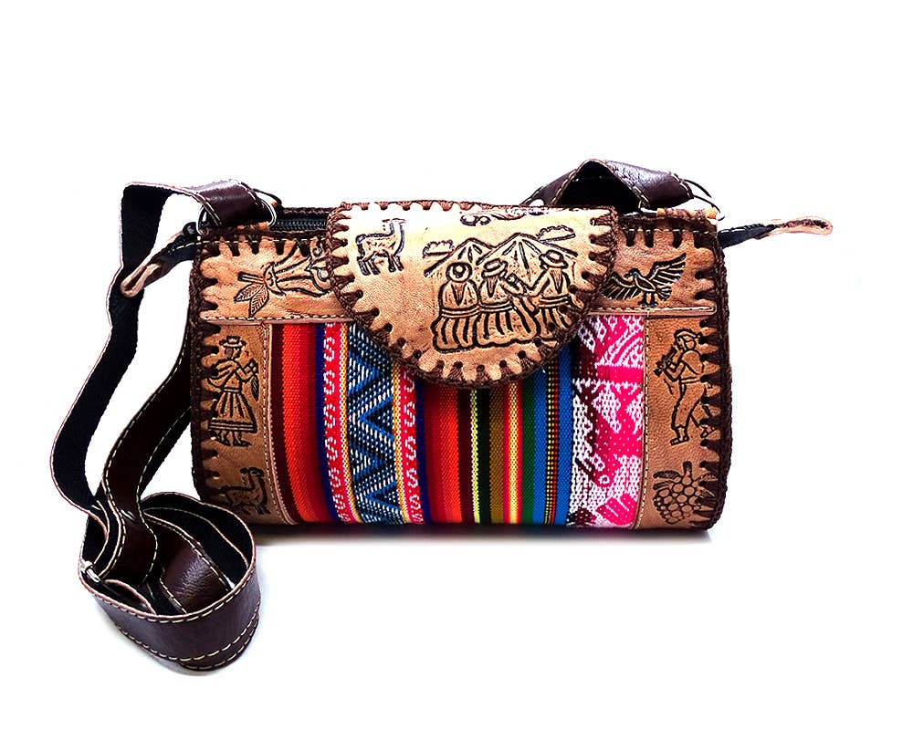 Pichincha - Wholesale Crossbody Bag - Women's - Tribal Peruvian Style Leather Material Crossbody Purse Bag1