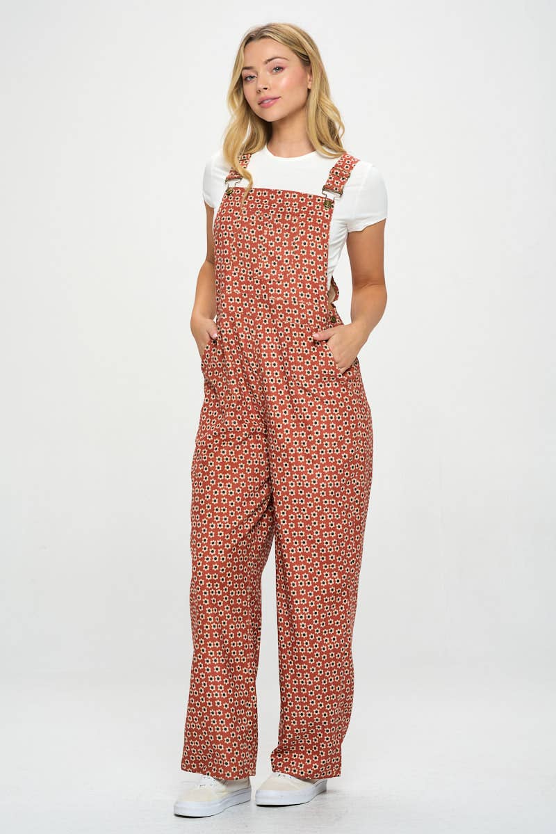 SM WARDROBE - Wholesale Jumpsuit - Women's - DAISY FLORAL PRINT  JUMPSUIT OVERALL2
