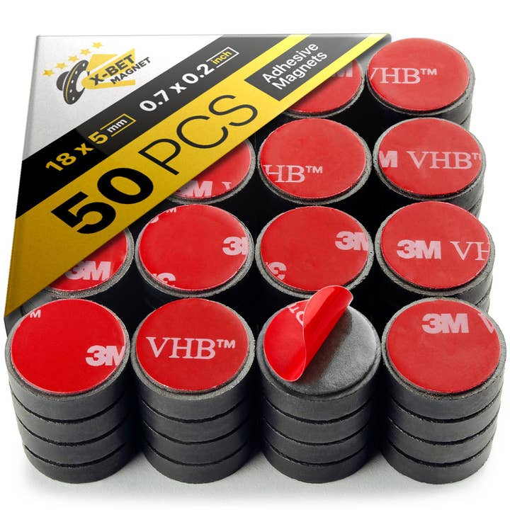 Magneti rotondi in ceramica adesivi da 50 pezzi per artigianato fai-da-te per la vendita all'ingrosso da parte di X-bet MAGNET