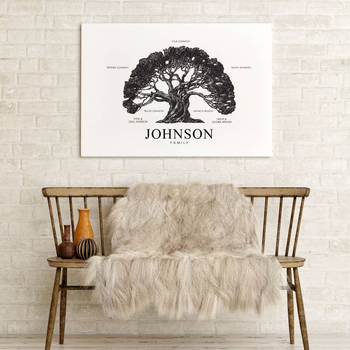 Family Tree Hand Foiled Print - Any Custom Sizing Available for wholesale by The Artisan Gift Co.