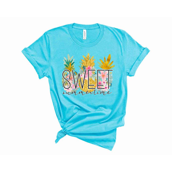 Sweet Summertime Pineapple - Graphic Tee for wholesale by Jasie Blanks