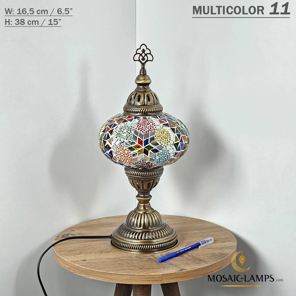 Mosaic Lamps - Vendita all'ingrosso Lampada da scrivania/d'accento - Lampada da tavolo grande a globo con mosaico turco, Marrakec, oltre 10 colori54