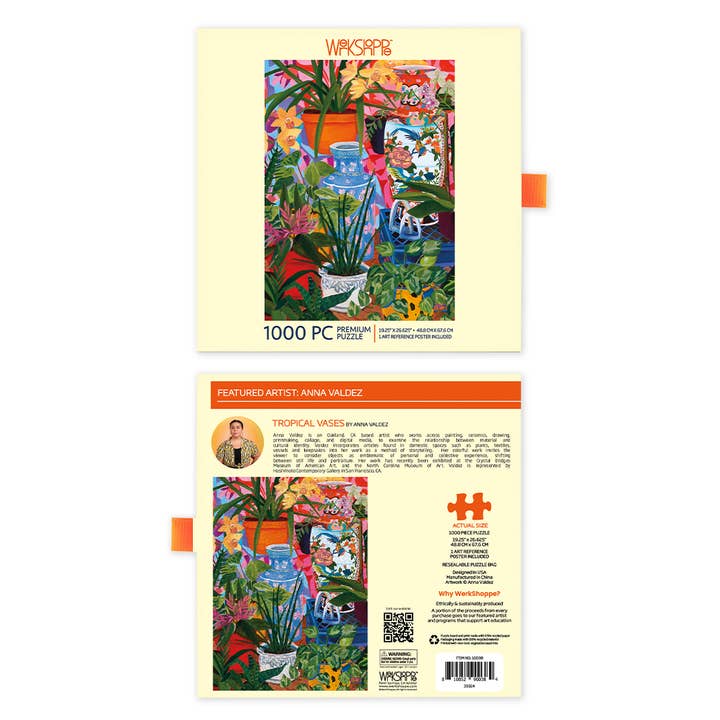WerkShoppe - Wholesale Puzzle - Adult - Tropical Vases Floral Still Life 1000 Piece Jigsaw Puzzle
