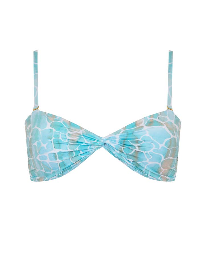 Sophia Alexia – wholesale Swim top – Women's – AQUA PEBBLES BORA BORA TWIST BANDEAU BIKINI TOP