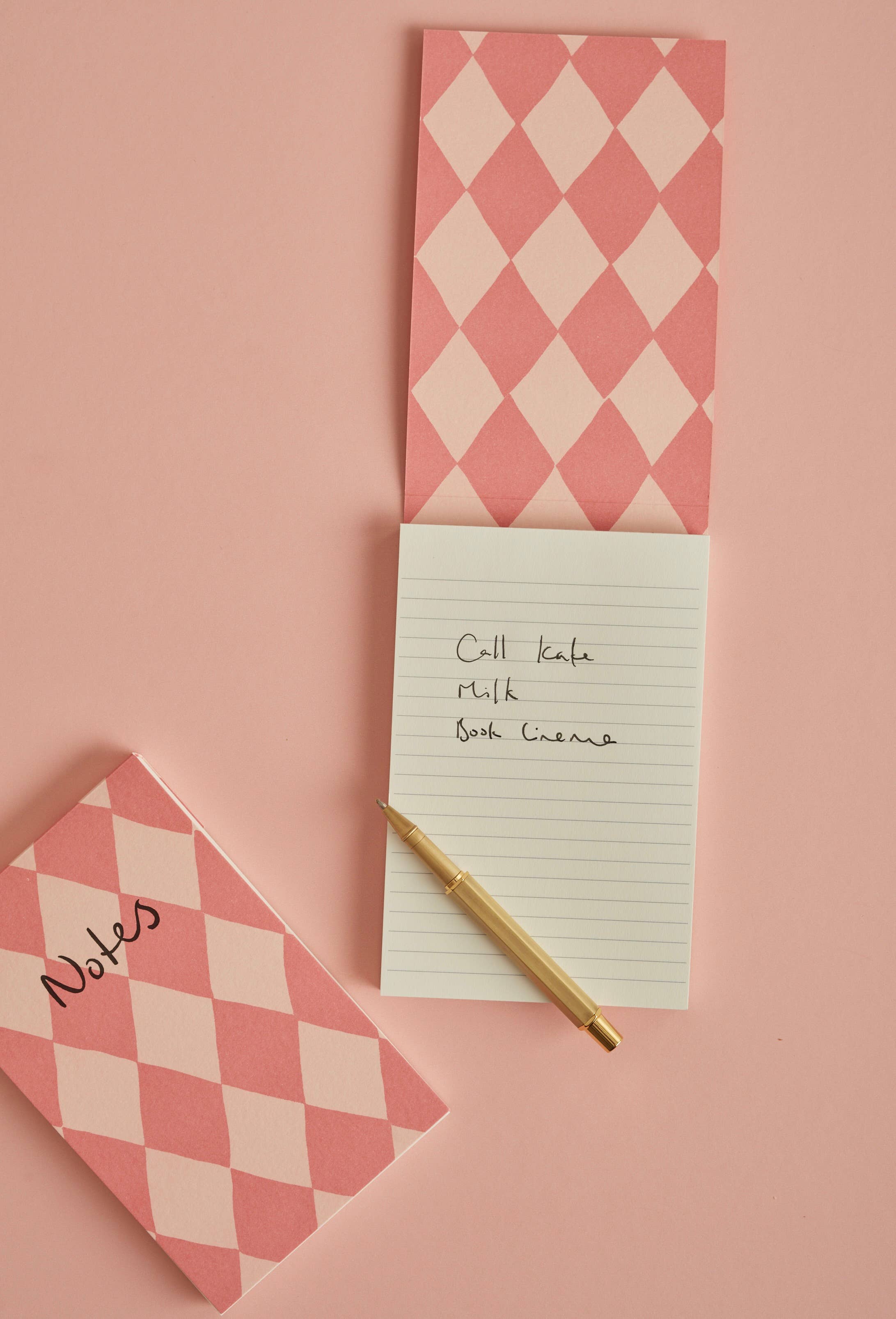 Heather Evelyn – wholesale Notepad – Notepad Harlequin Pink1