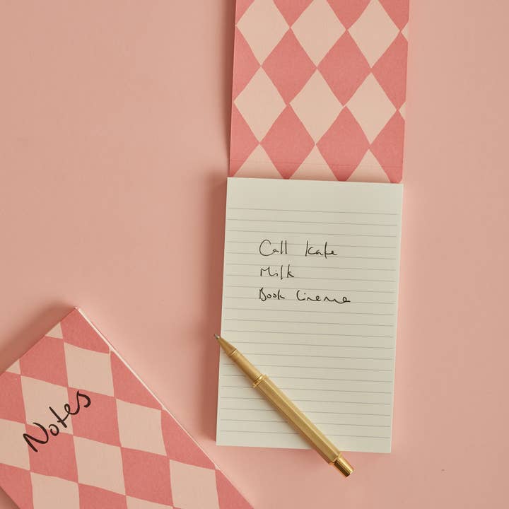 Heather Evelyn – wholesale Notepad – Notepad Harlequin Pink1