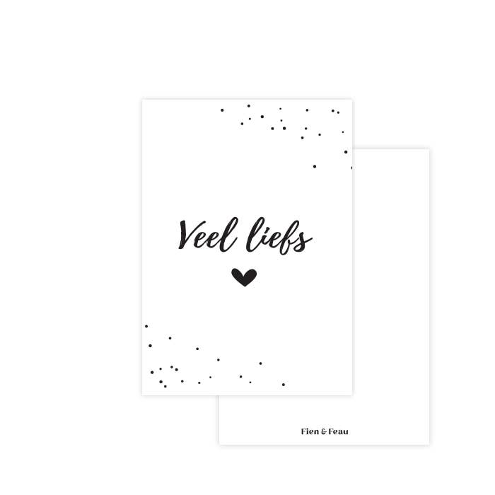 Kaartje Veel Liefs Stip voor wholesale door Fien & Feau