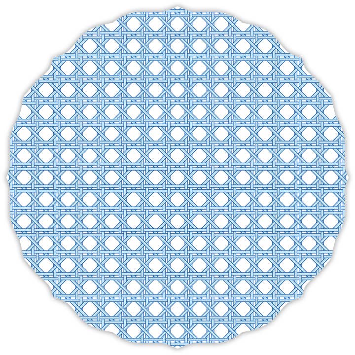 Interlocking Cane Pattern Blue Posh Placemat for wholesale by RosanneBeck Collections