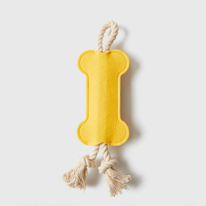 Speeltje met geel touw van Hitch and Bone voor wholesale door Jax & Bones