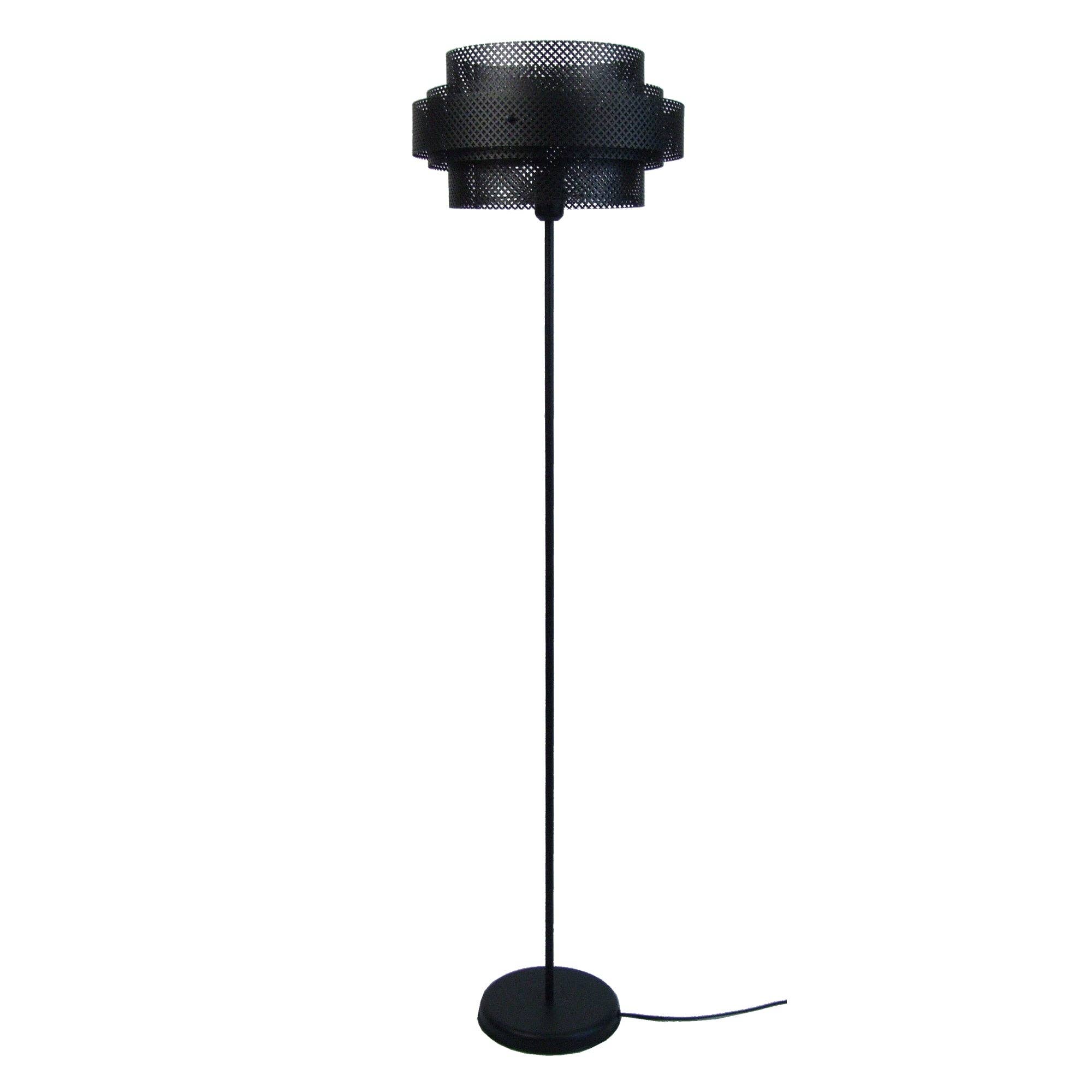 Tosel Shop – wholesale Accent-/skrivbordslampa – STOCKHOLM - Svart metall rak golvlampa0