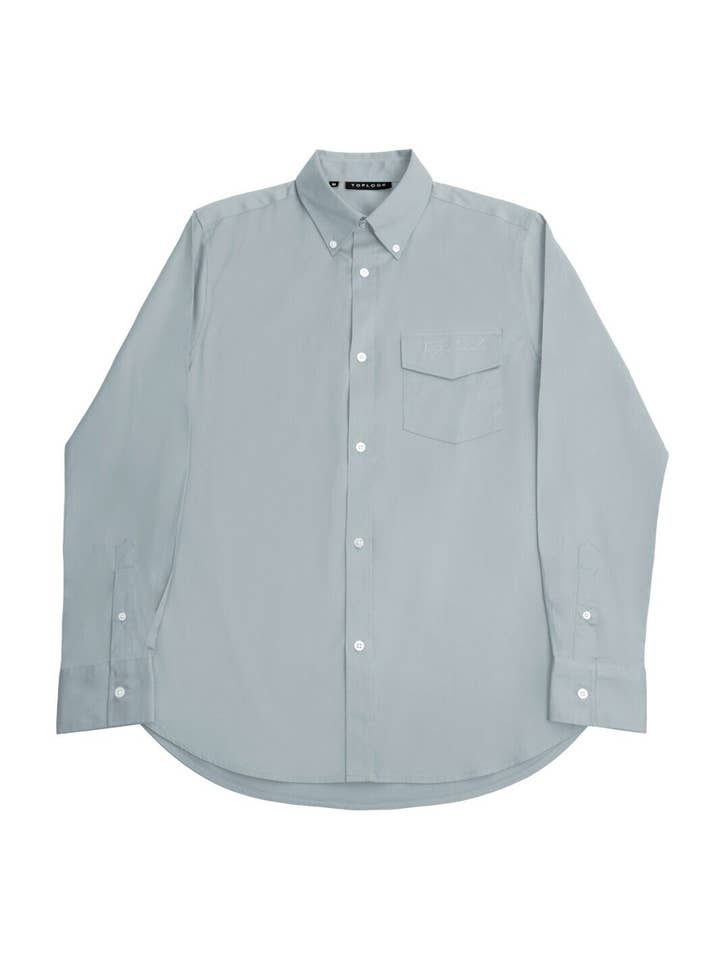 Formeel overhemd met lange mouwen voor heren met normale pasvorm - Plaza Taupe voor wholesale door TOPLOOK LONDON