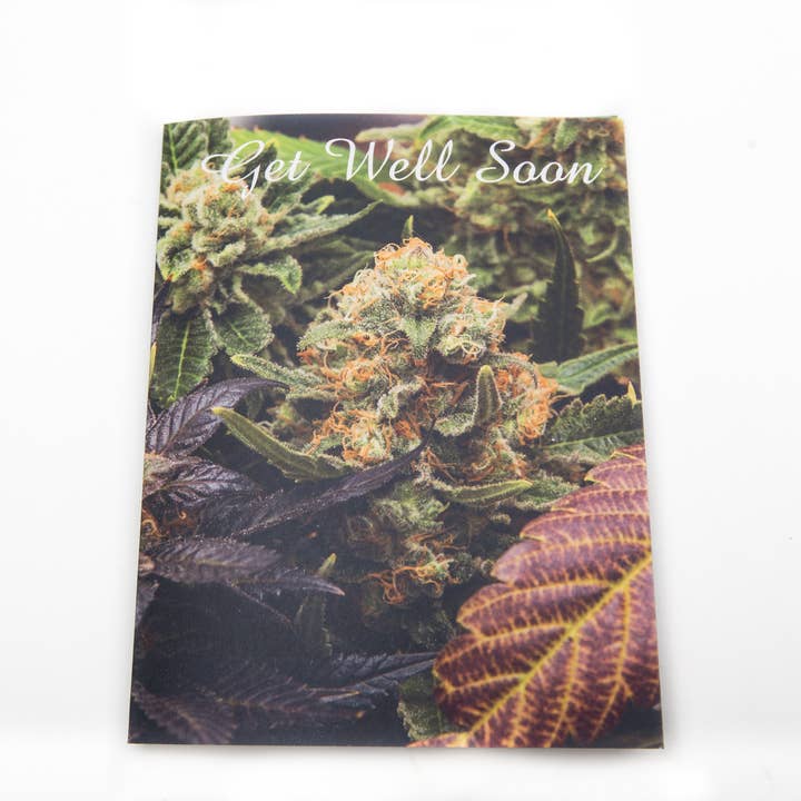 Cannabis Get Well Soon Card for wholesale by Herbivore Photography