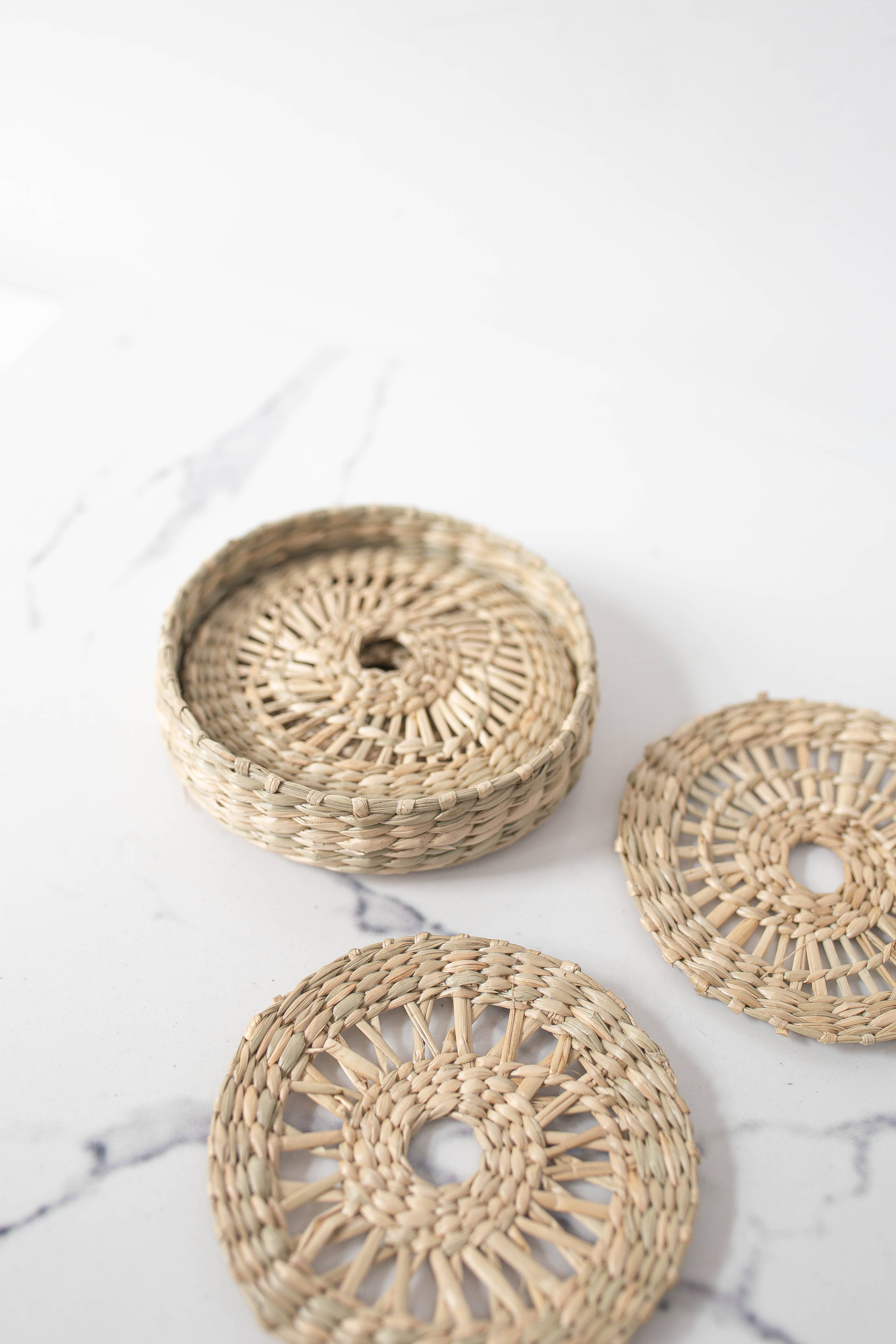 Tonkin Handicraft - Wholesale Coasters - Set of 4 Seagrass Coasters6