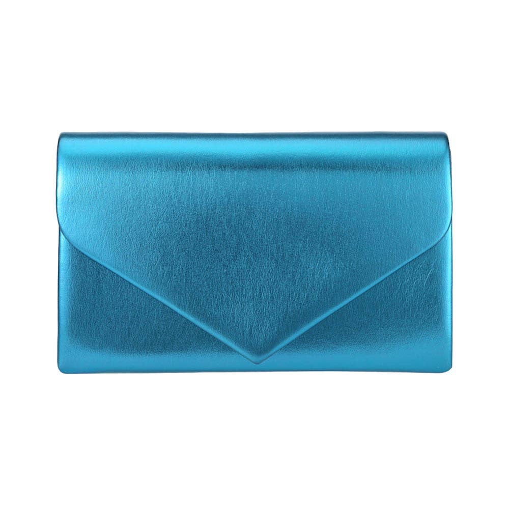 Pearl and Rox - Wholesale Clutch Bag - Women's - Metallic Envelope Evening Clutch Bag Crossbody Bag0
