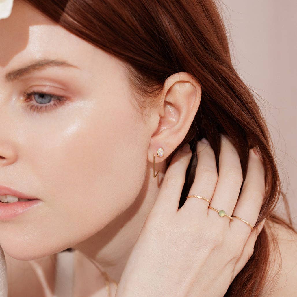 Adorn512 - Venta al por mayor Pendientes de botón/aretes de poste - Pendientes de tuerca de ópalo2