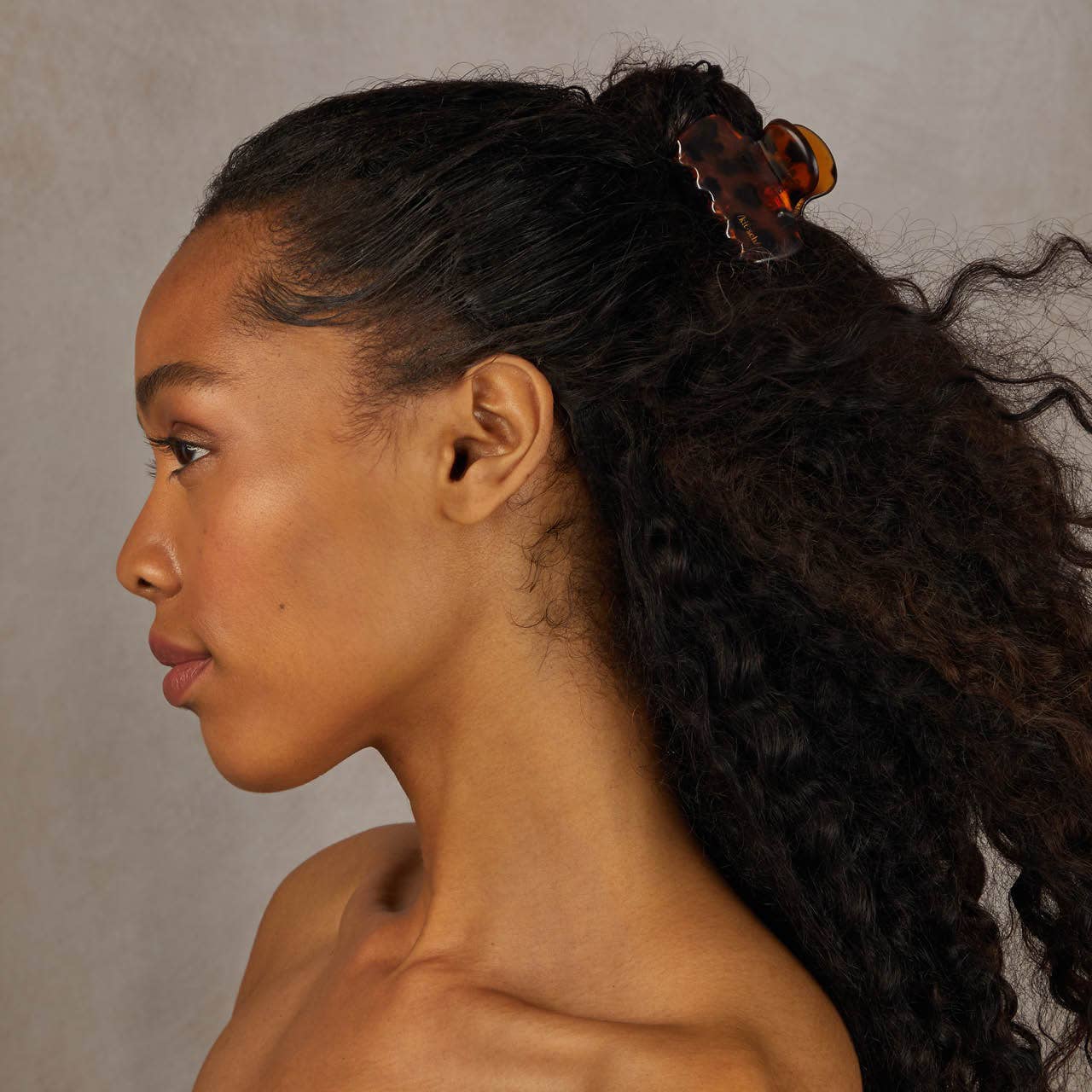 KITSCH - Wholesale Hair Clip - Women's - Recycled Plastic Medium Puffy Claw Clips 2pc Set- Black/Tort2