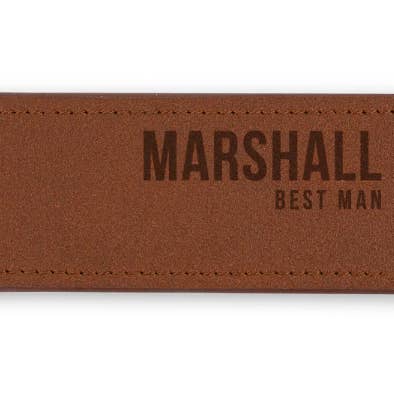 Leather Wrapped Bar Blade Bottle Opener - Custom Text for wholesale by Weddingstar Inc.