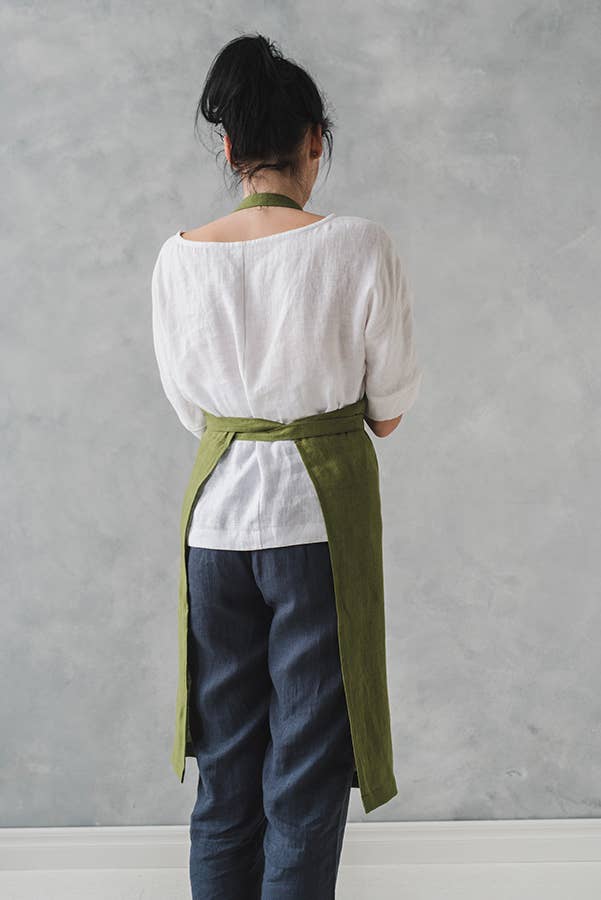 Epic Linen - Wholesale Apron - Unisex Full Bib Linen Apron in Various Colors1