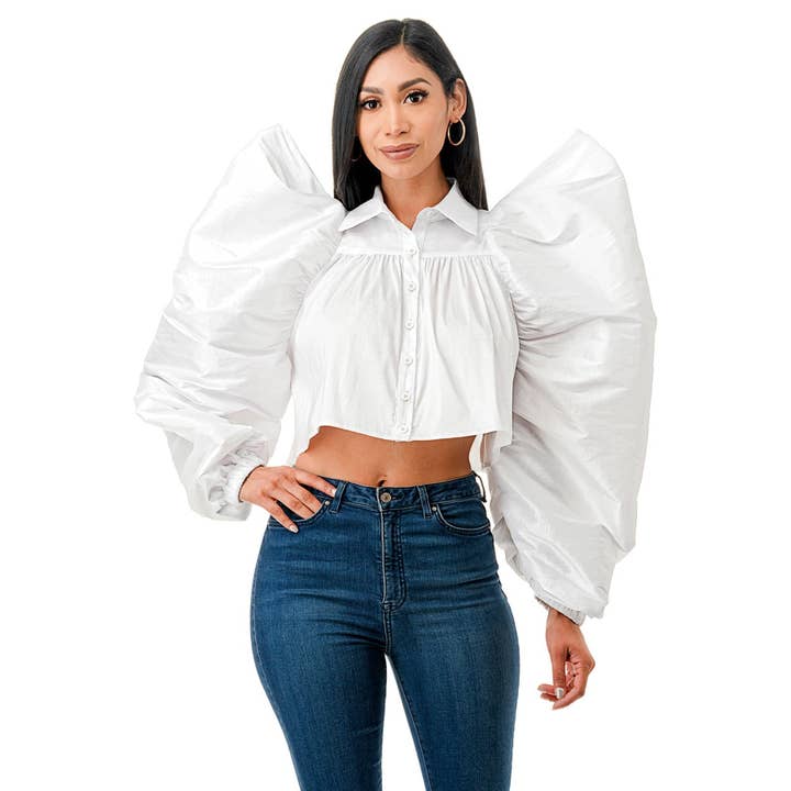 Balloon Long Sleeves Flare Shirts Crop Top and other Purchase Wholesale flare sleeve crop top. Free Returns & Net 60 Terms on Faire trending on Faire.