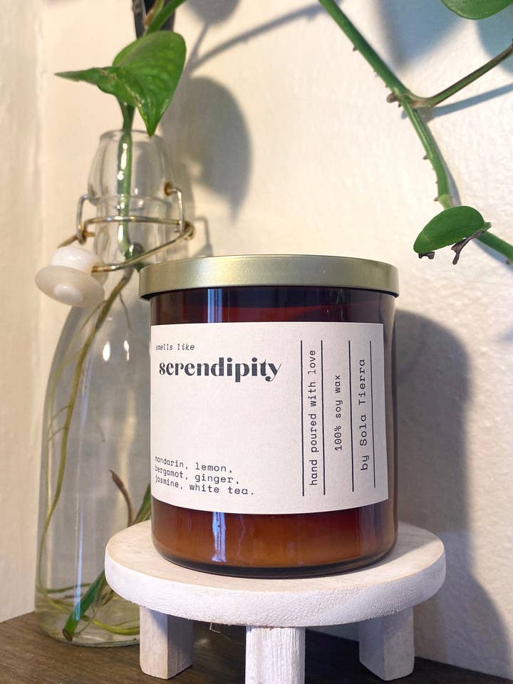 Serendipity || 9 Oz. Soy Wax Candle for wholesale by Sola Tierra Market & Apothecary