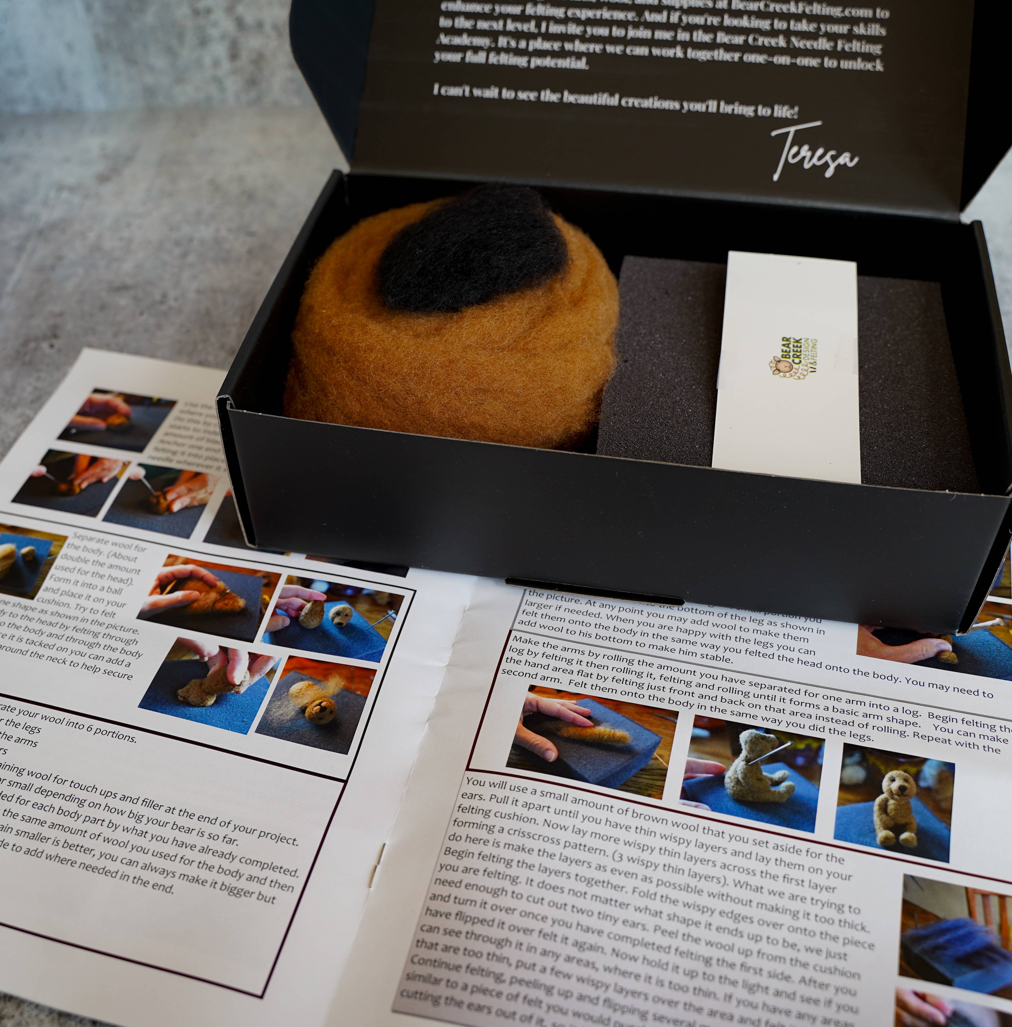 Bear Creek Felting - Wholesale DIY Craft Kit - Bear Needle Felting Kit9