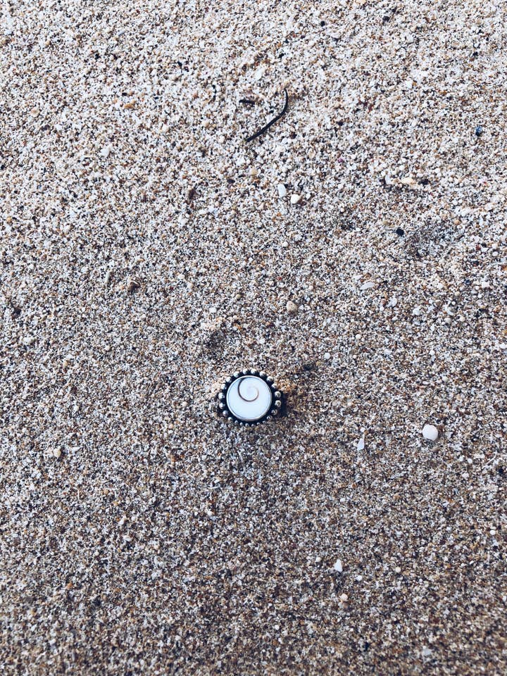 Anillo concha shiva y perla plata para venta al por mayor de tropical tribe Jewelry