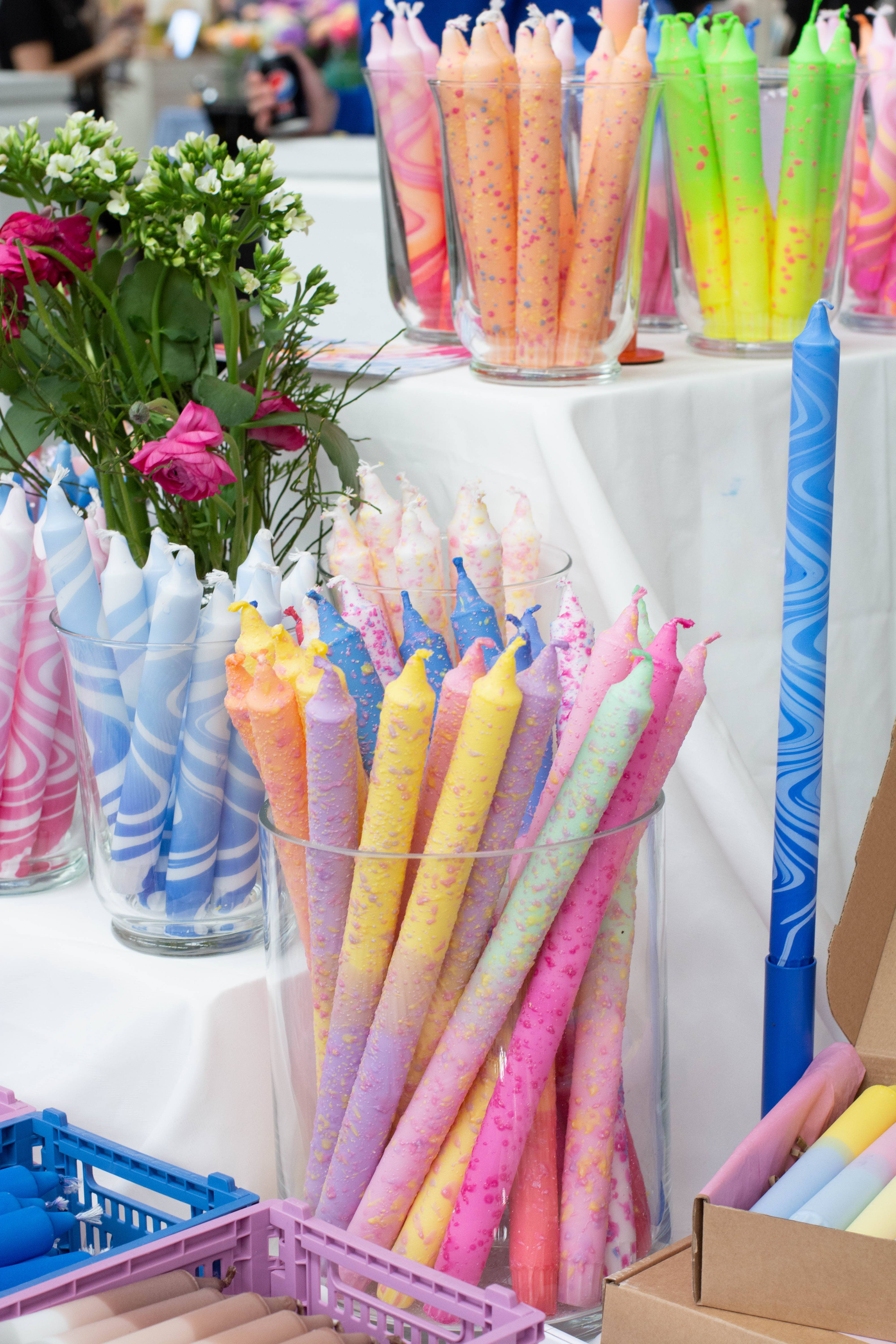 Nordtrice - Wholesale Tapered Candle/Candlestick - Taper candles (Long)- spring pastel decorations 35 cm!7