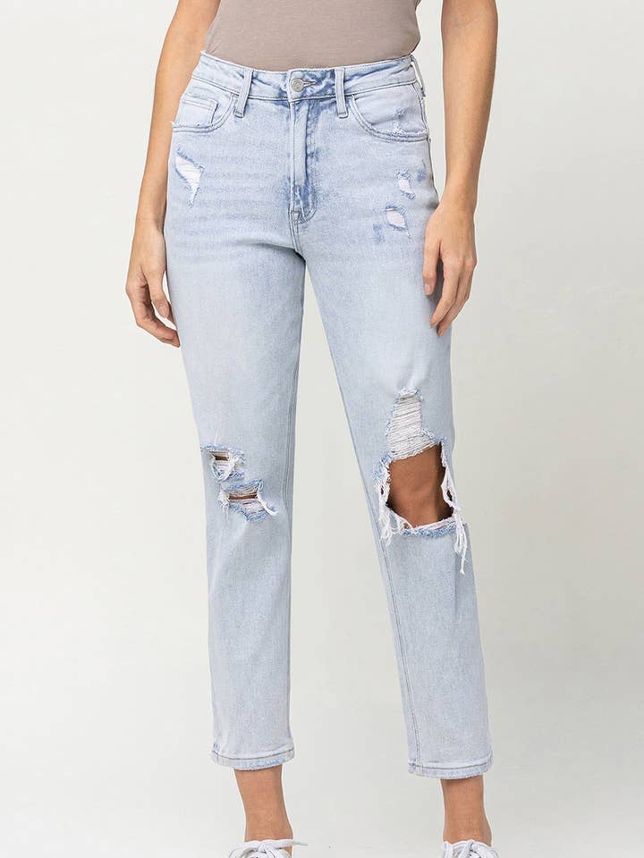 MULINO JEANS DA MAMMA ELASTICIZZATI A VITA SUPER ALTA V2272 in vendita all'ingrosso su Faire0