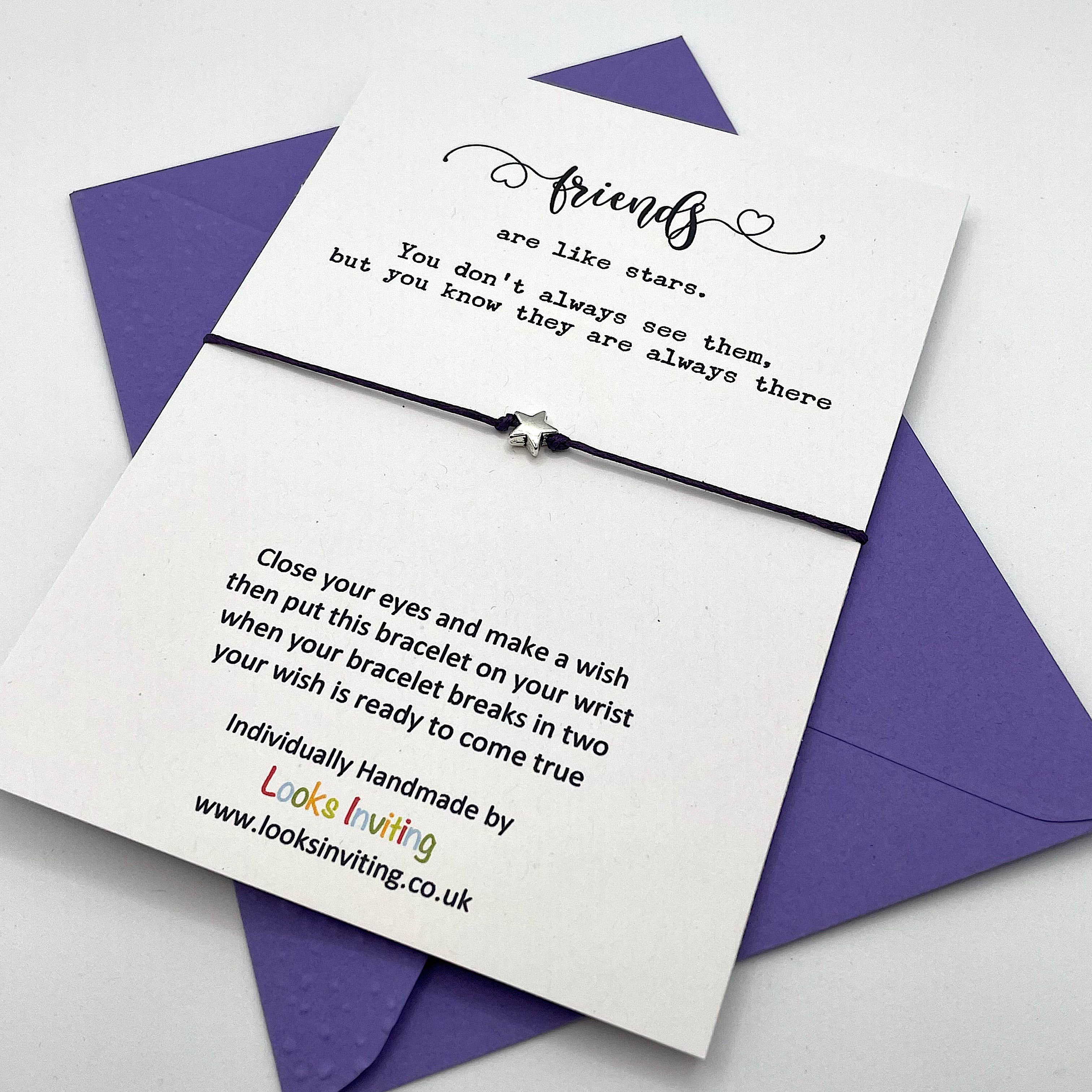 Looks Inviting - Vente Bracelets à breloques/pendentifs - Bracelet Friends Wish - Les amis sont comme des étoiles1