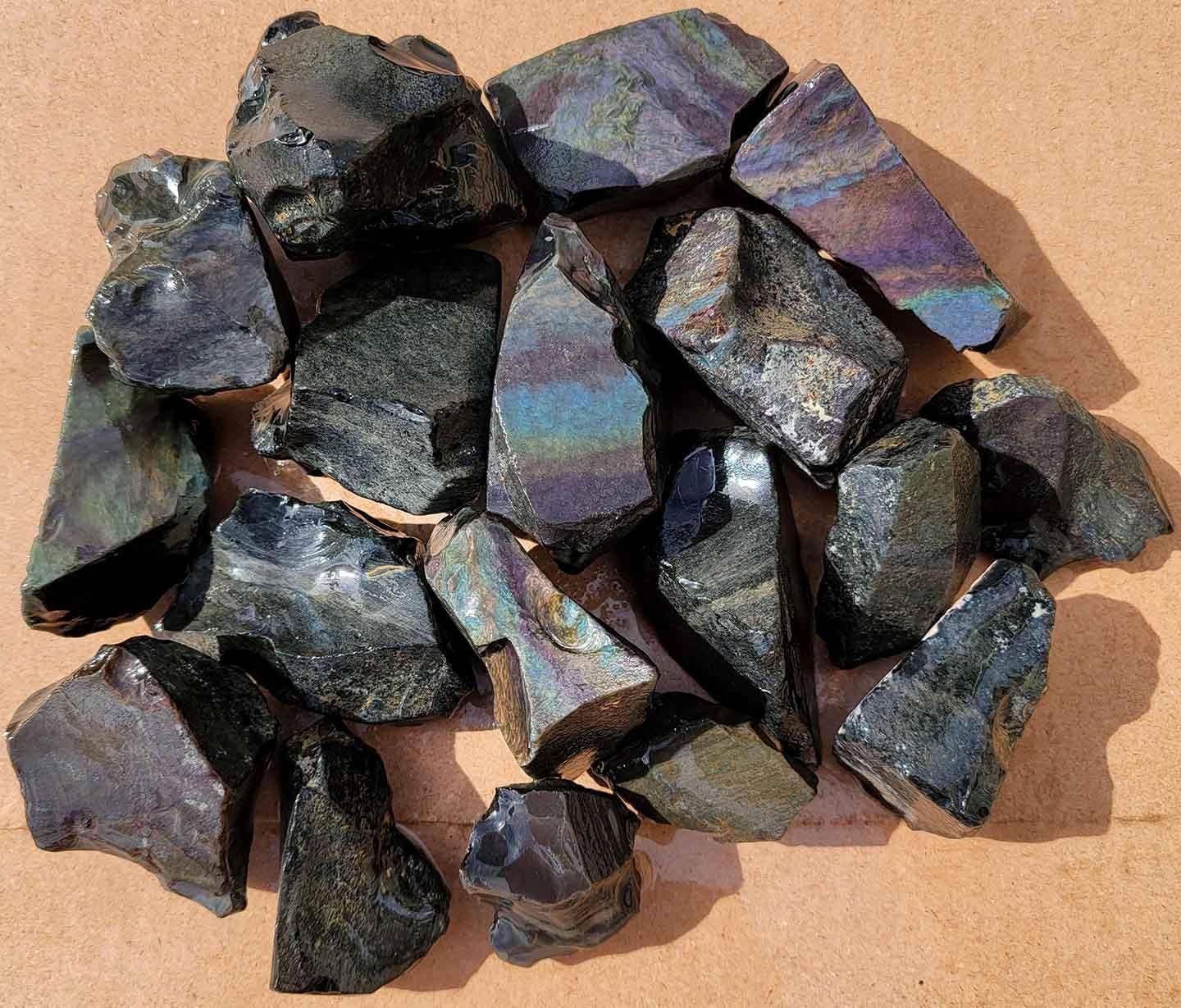 Lapidary Central - Vente Pierre et cristal de spiritualité - Tirage aléatoire RARE Obsidienne Velours Mexicaine Brute ! Ancien stock !1