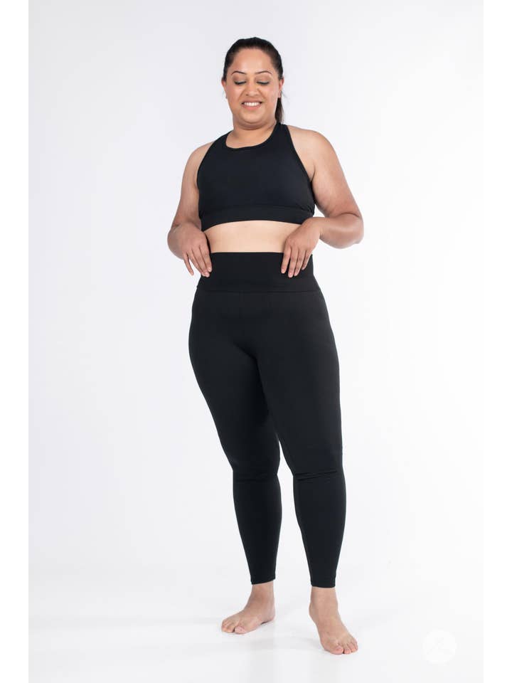 SweetLegs Clothing Inc – wholesale Sport-/loungeleggings – Dam – Svarta leggings med hög midja