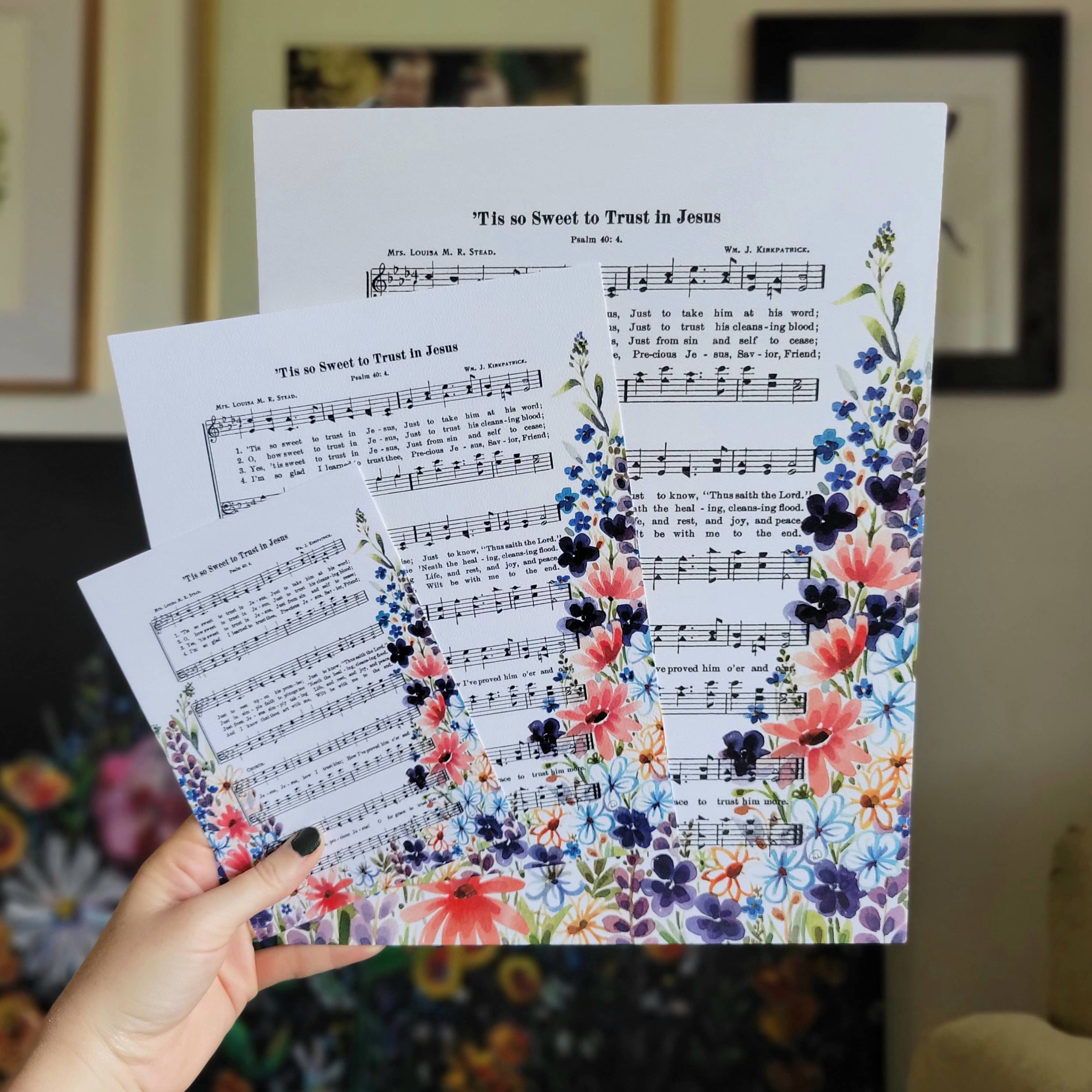 Marydean Draws - Venta al por mayor Ilustración - Impresión artística en acuarela de flores de jardín «Tis so Sweet»1