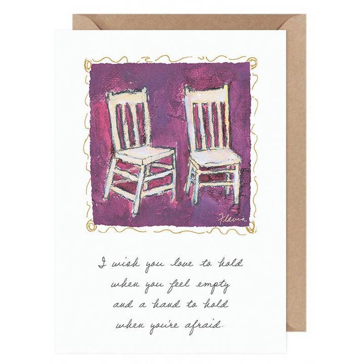 Een hand om vast te houden... Flavia Card van Flavia Weedn 100% katoen Made in Switzerland 0003-2018 voor wholesale door Flavia Art Studios