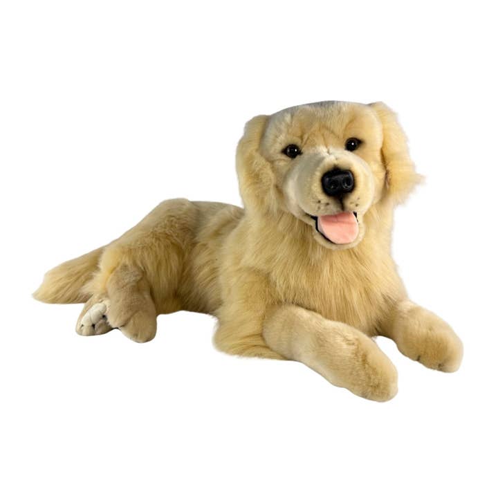 Luna - Golden Retriever med satin ficka - 62 cm liggande för wholesale av Bocchetta Plush Toys