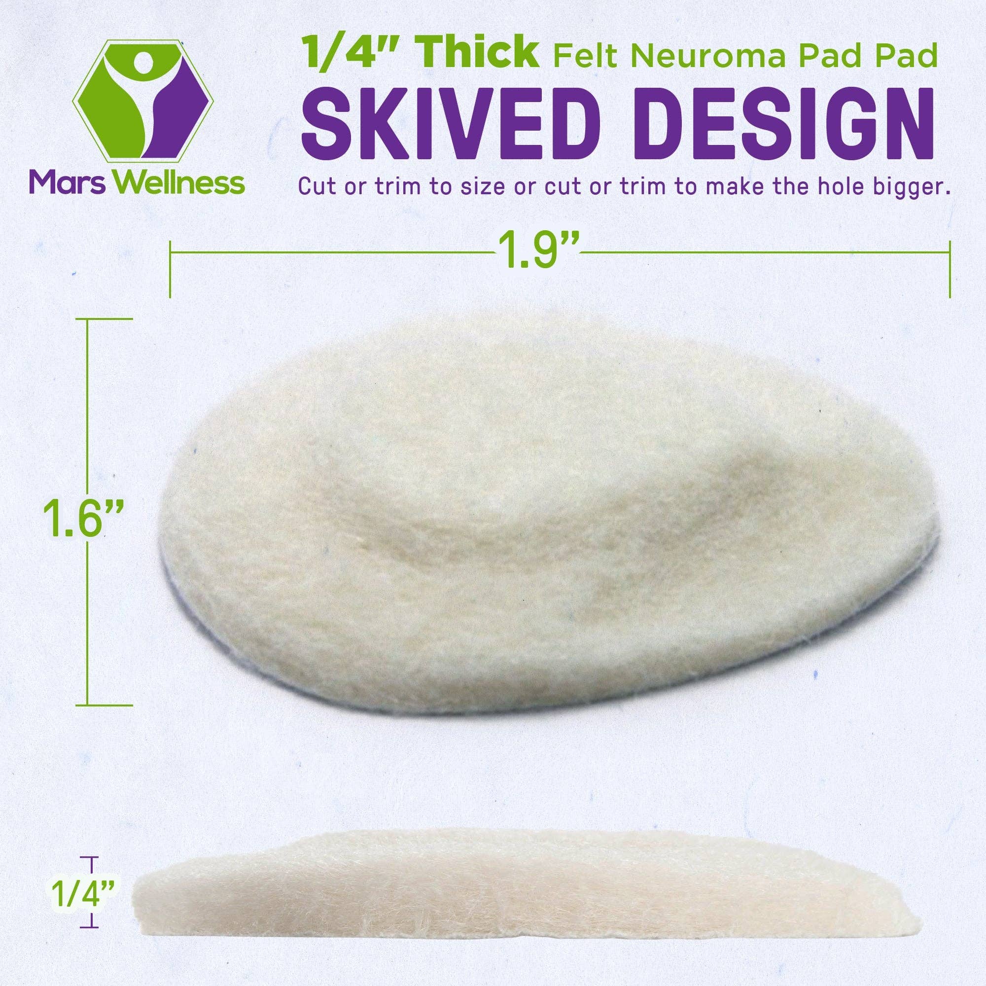 Mars Wellness – wholesale Foot cream – Premium Comfort Metatarsal Felt Foot Neuroma Pads2