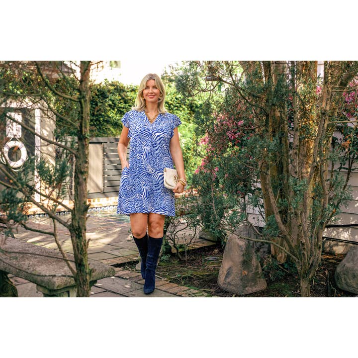 Robe Bestseller Blakely Manches Volantes et Poches Automne pour la vente par La Mer Luxe