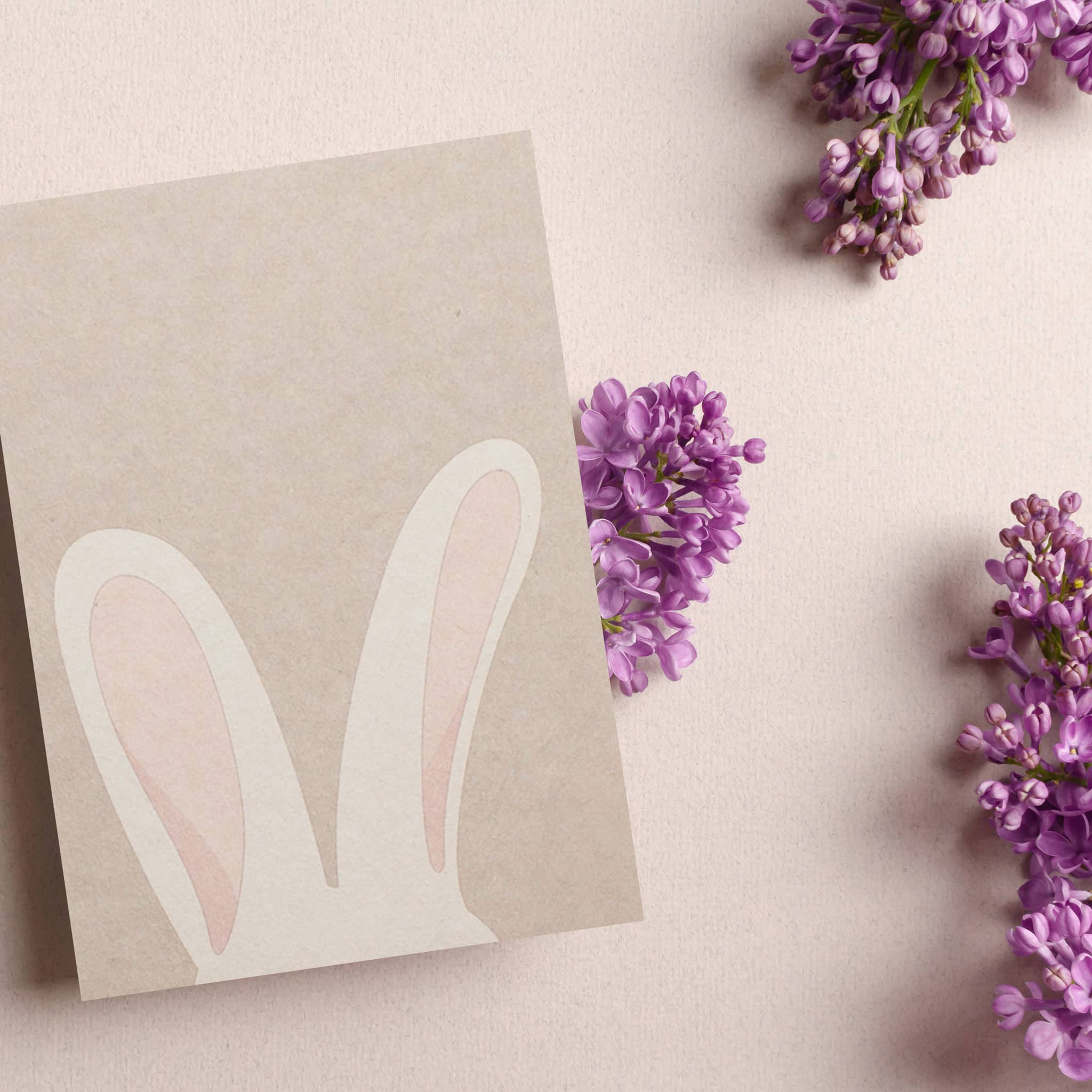 My Pretty Circus - Wholesale Easter Card - Simple Easter card: Happy Easter card bunny ears pink6
