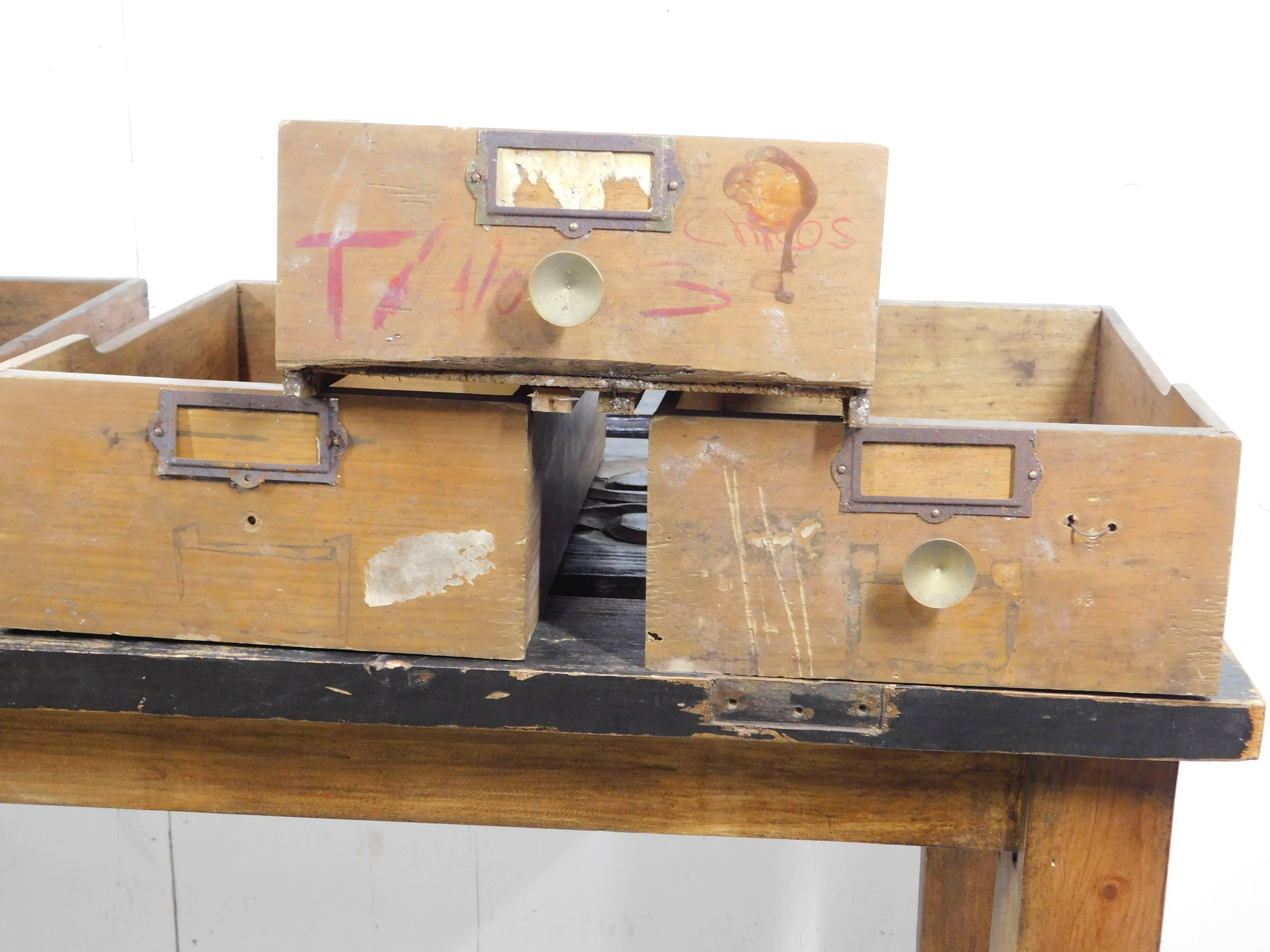 My Amigos Imports - Wholesale Cabinet - CLEARANCE-Antique Wooden Cabinet Drawers-10x16Dx5H-$142